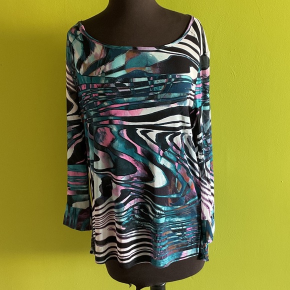 Alberto Makali Tops - Alberto Makali Multicolor Abstract Women's Top XL